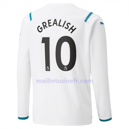 Maillot de Foot Manchester City Jack Grealish 10 Extérieur 2021-22 Manches Longues